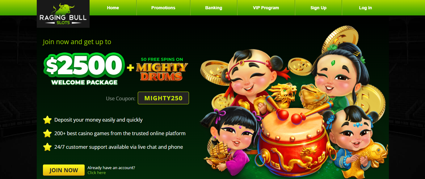 Play Raging Bull Slots – Benefits for Players from the CA